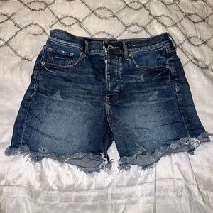 Express dark wash shorts